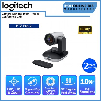 Logitech PTZ Pro 2 HD 1080p Video Conference Camera with enhanced Pan